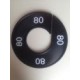 Maatring 9cm zwart/wit 80 